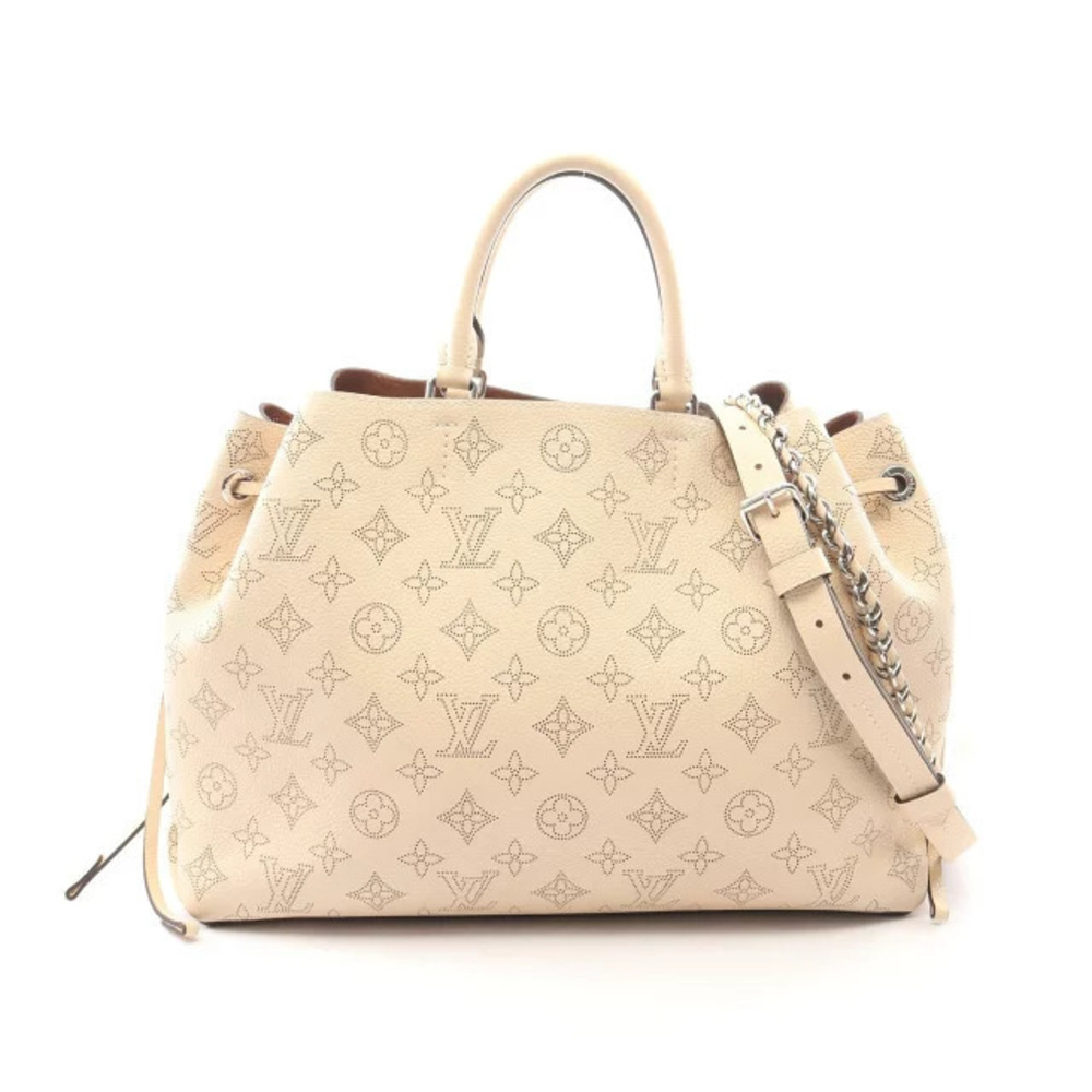 Louis Vuitton Bella Tote Leather Mahina Beige Tan